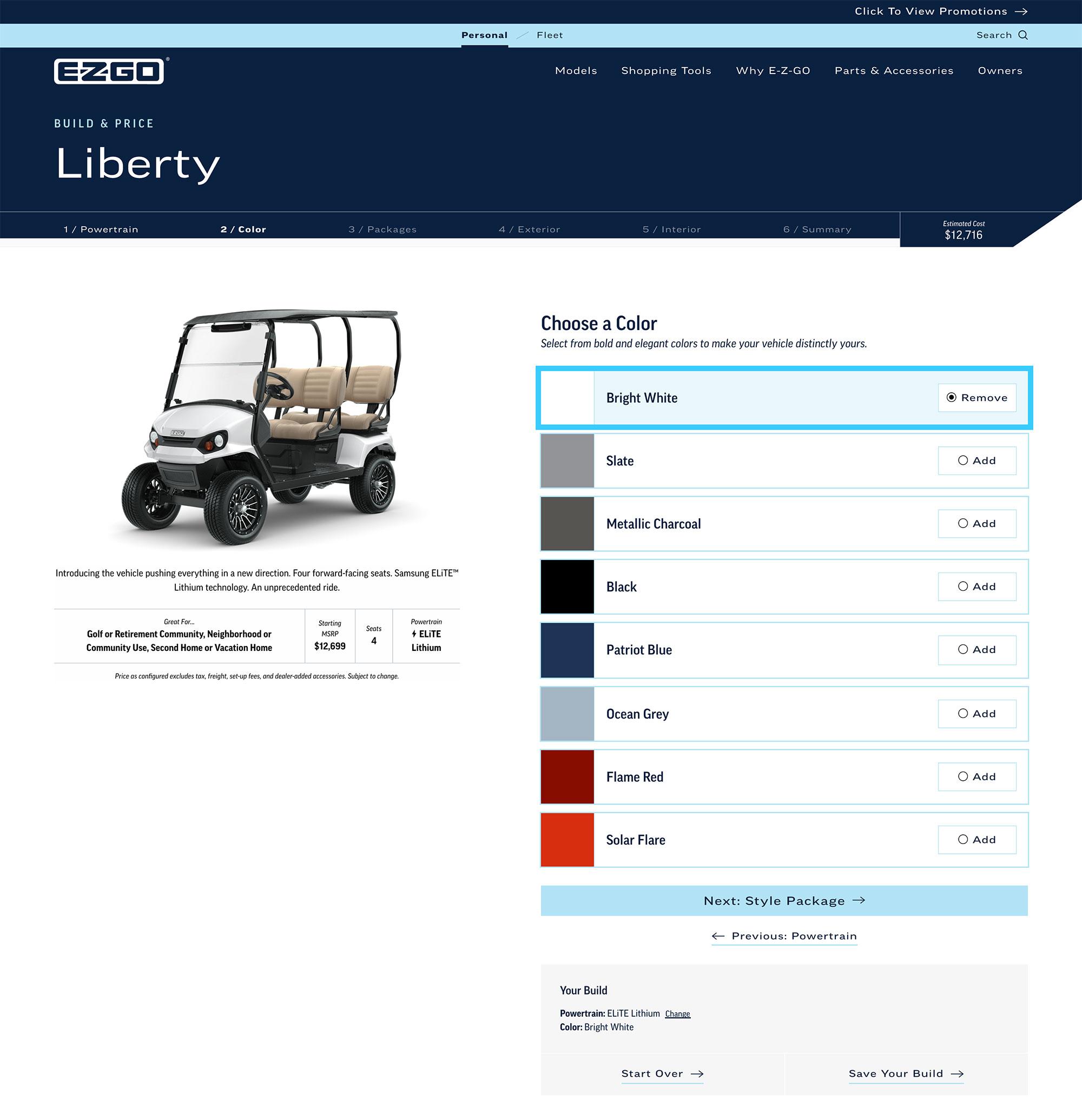 E-Z-GO Website - Builder