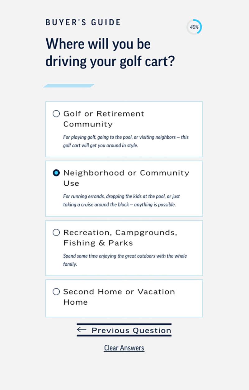 E-Z-GO Website - Buyer's Guide