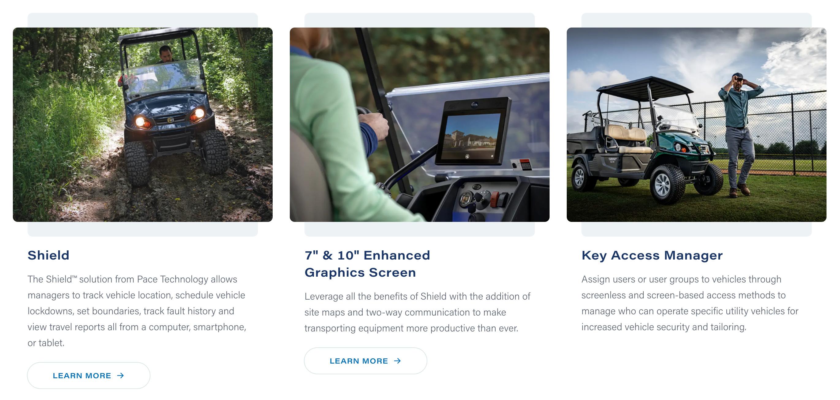 Pace Technology Website Feature Callouts