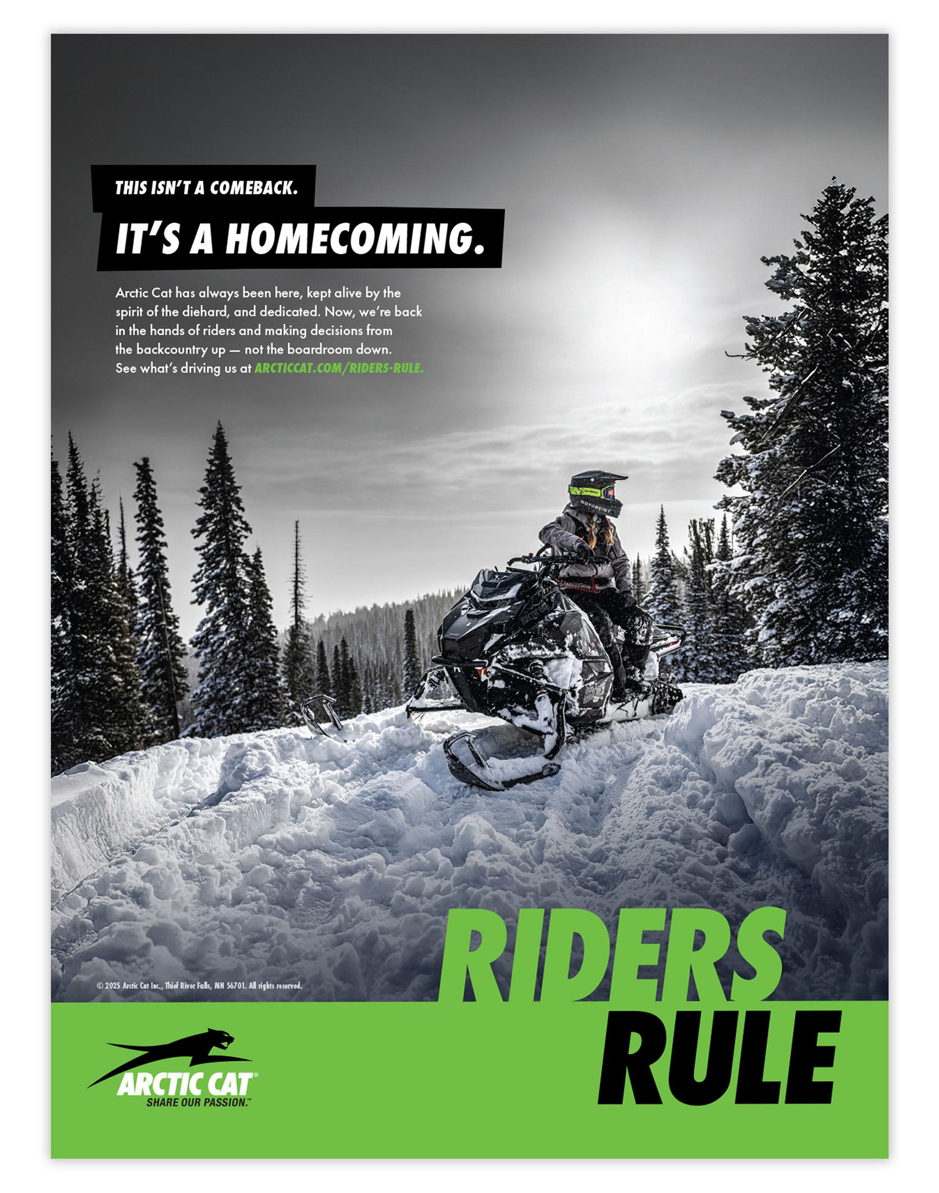 Arctic Cat Riders Rule Print Ad 2