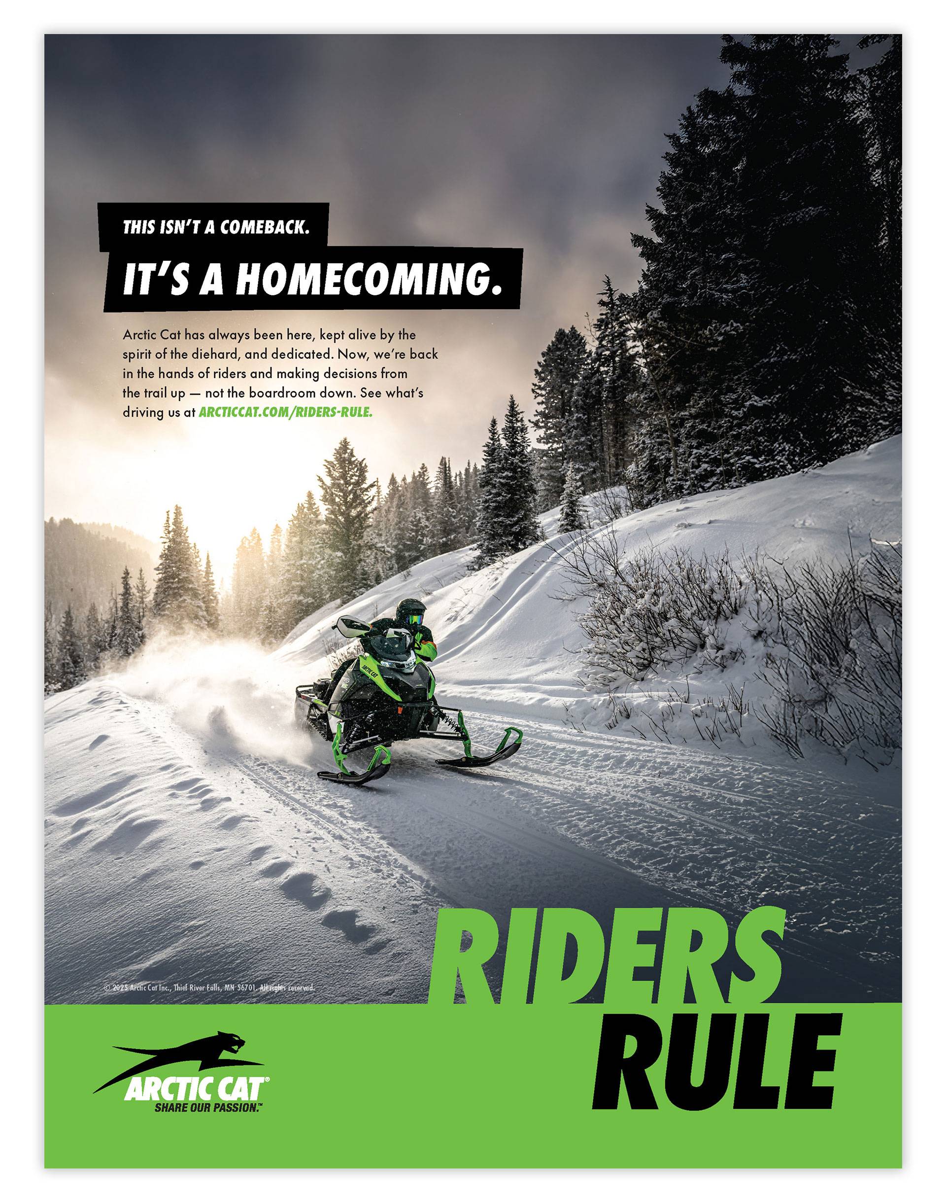 Arctic Cat Riders Rule Print Ad 1