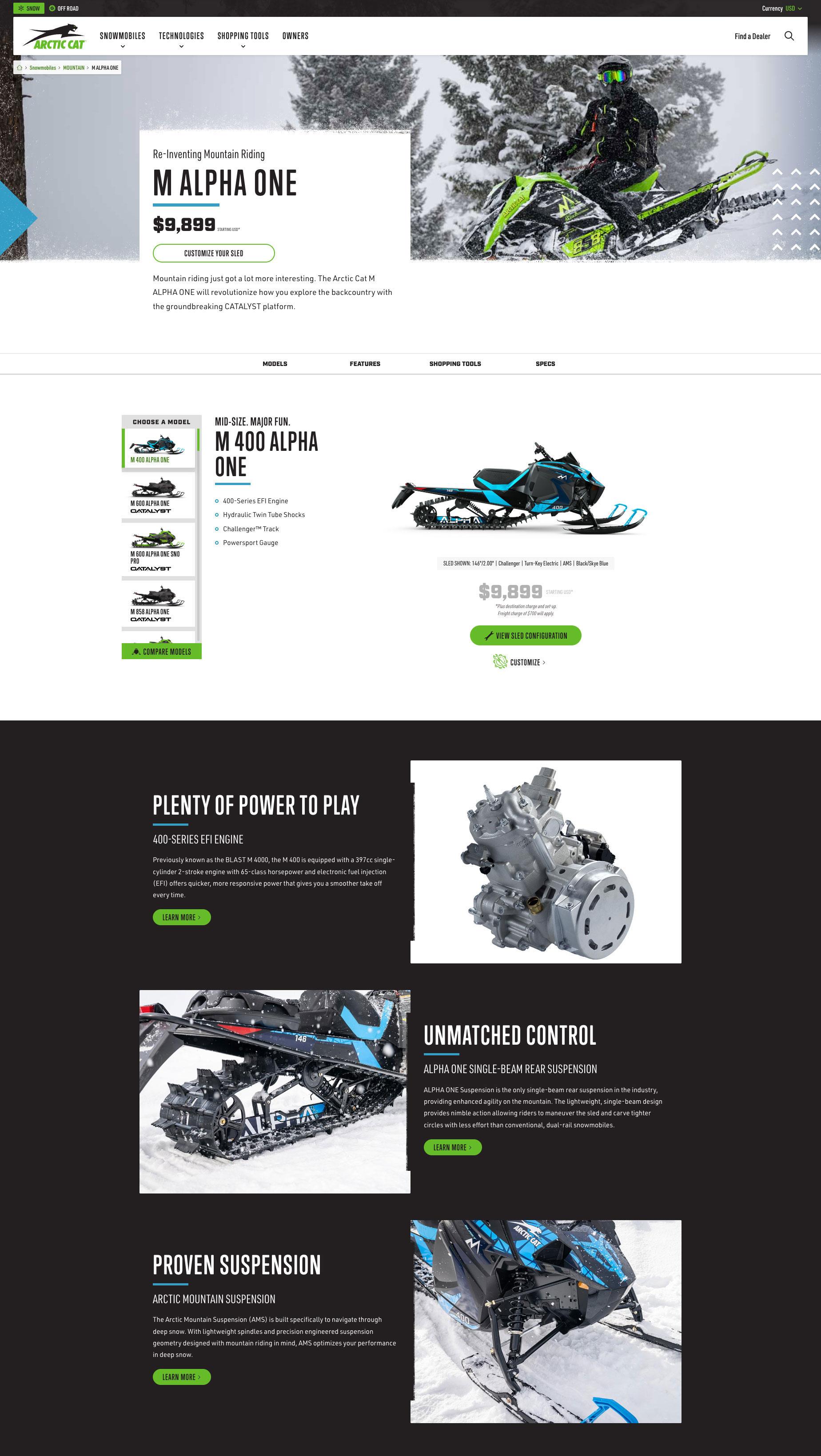Arctic Cat Website - Vehicle Overview