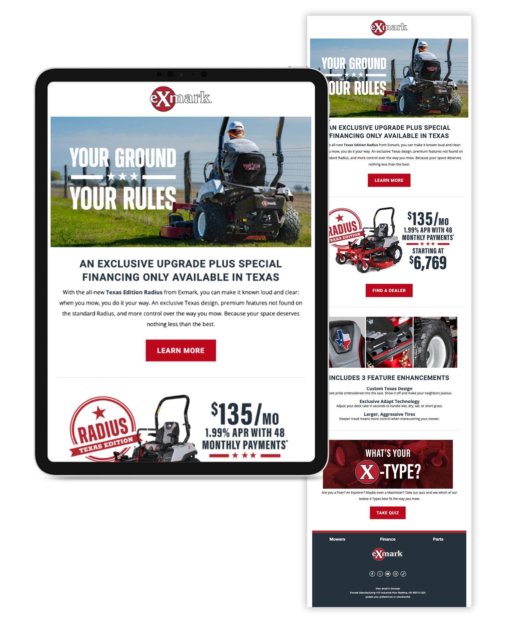 Exmark Your Ground. Your Rules. Email