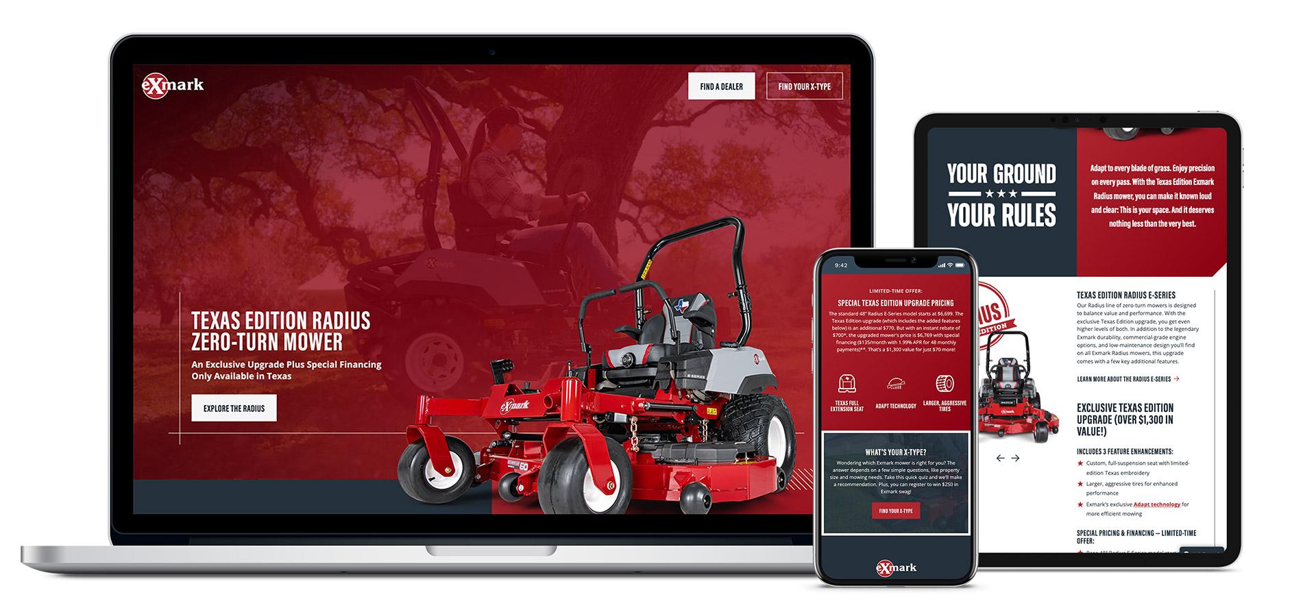 Exmark Your Ground. Your Rules. Website