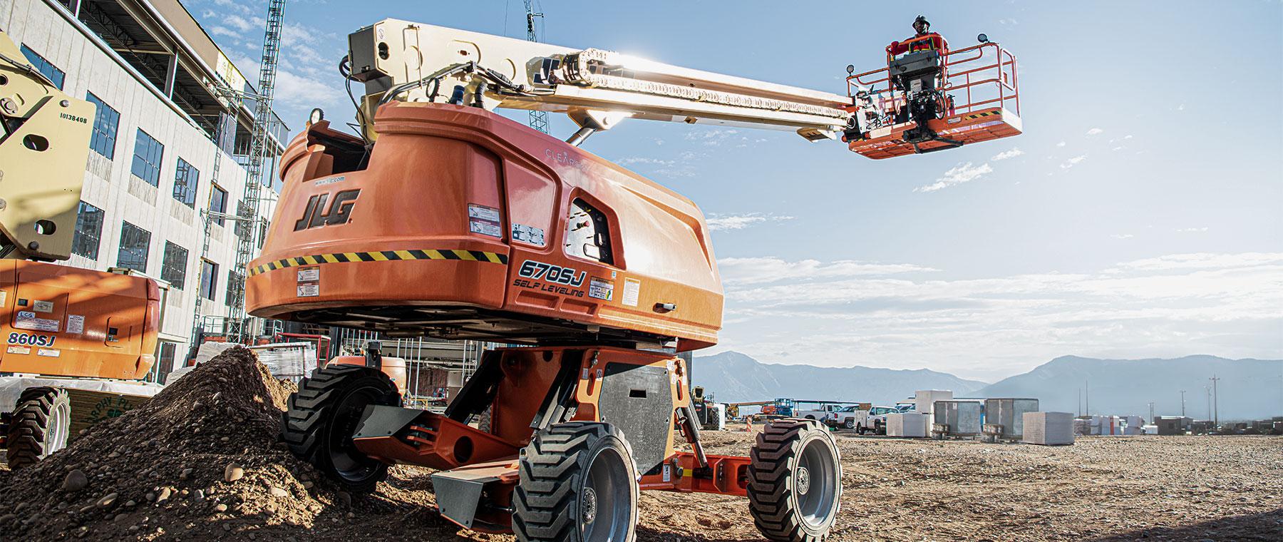 JLG Self-Leveling Chassis On Site