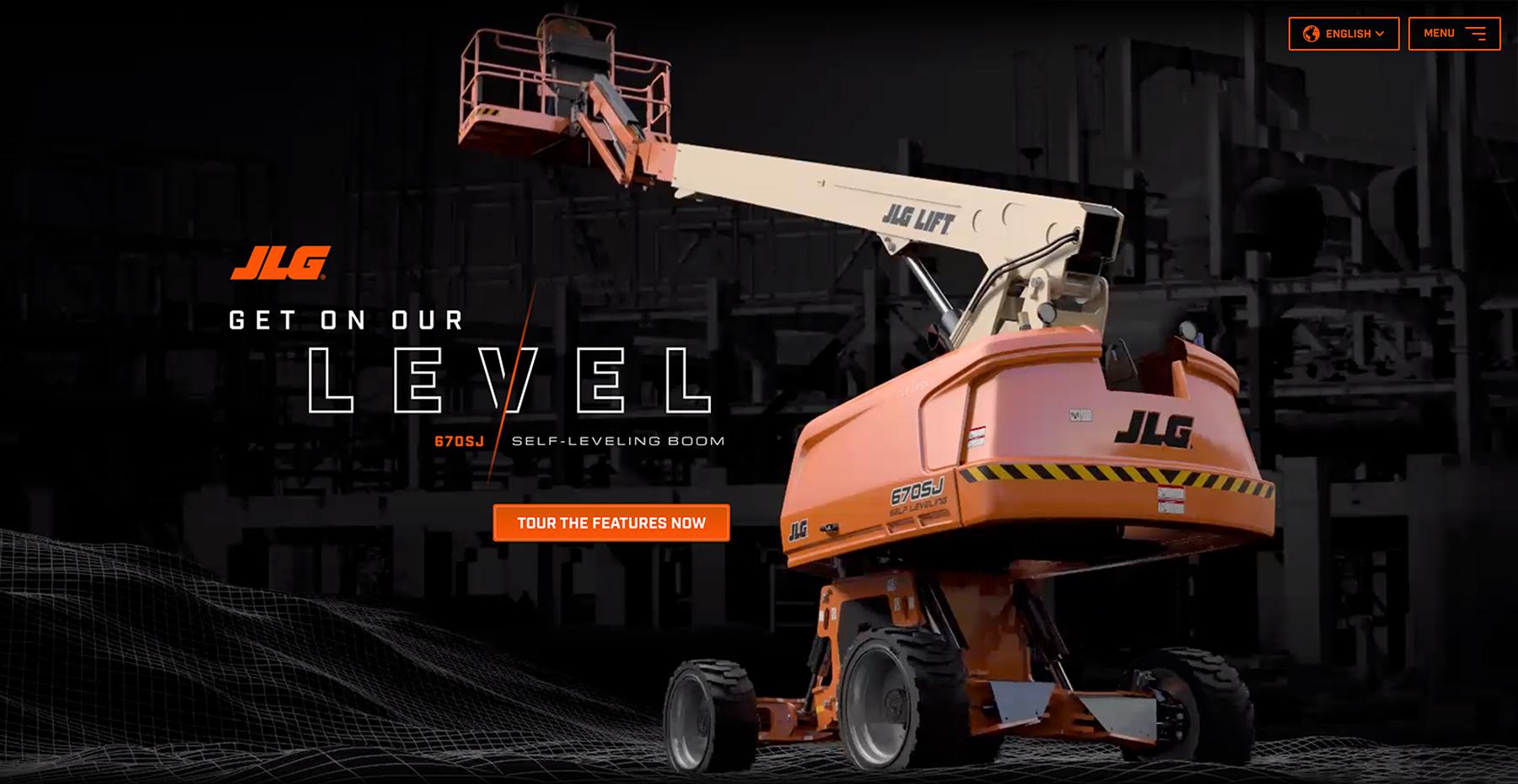 JLG Self-Leveling Boom Desktop Website