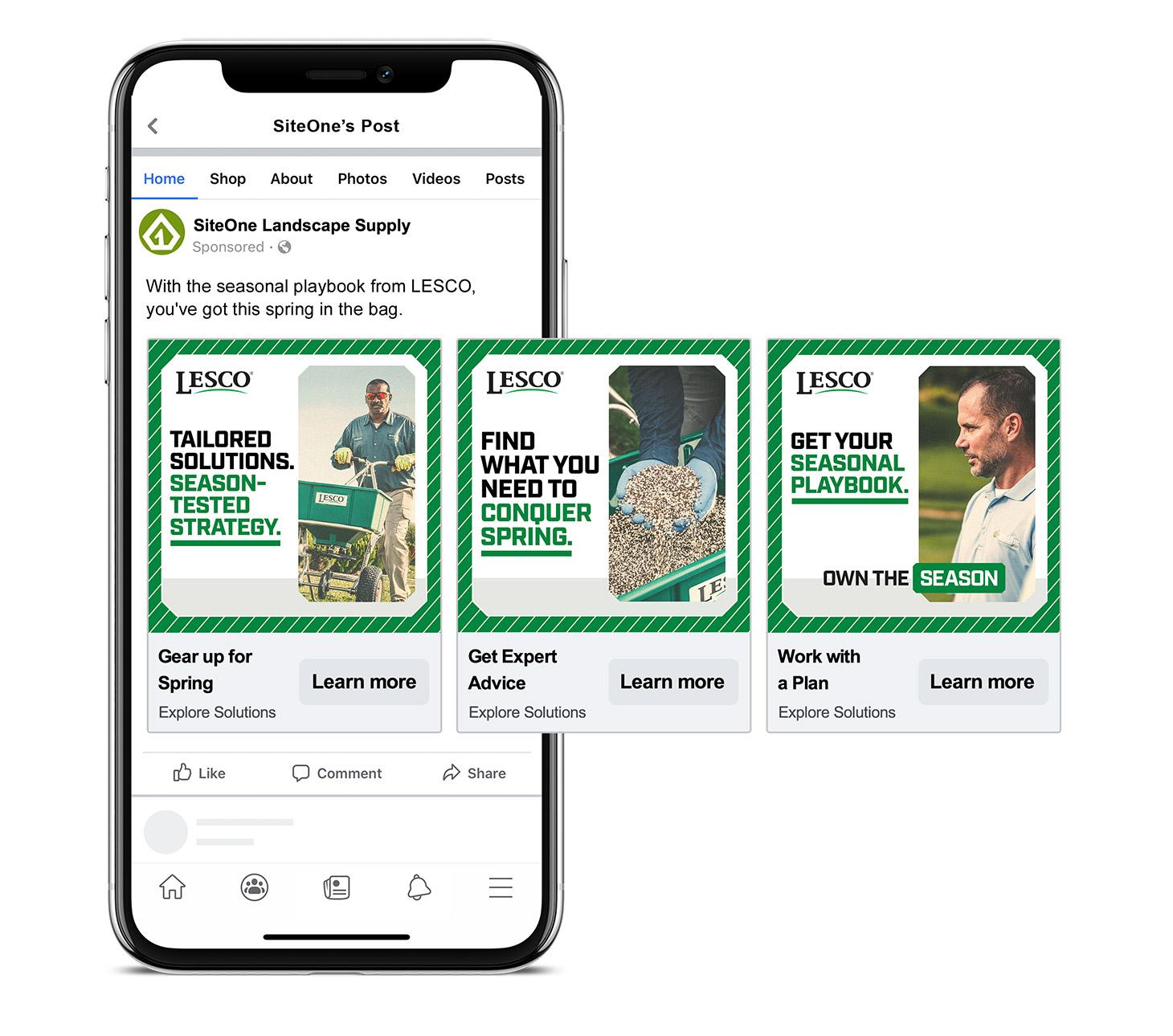 LESCO Own the Season Social Carousel