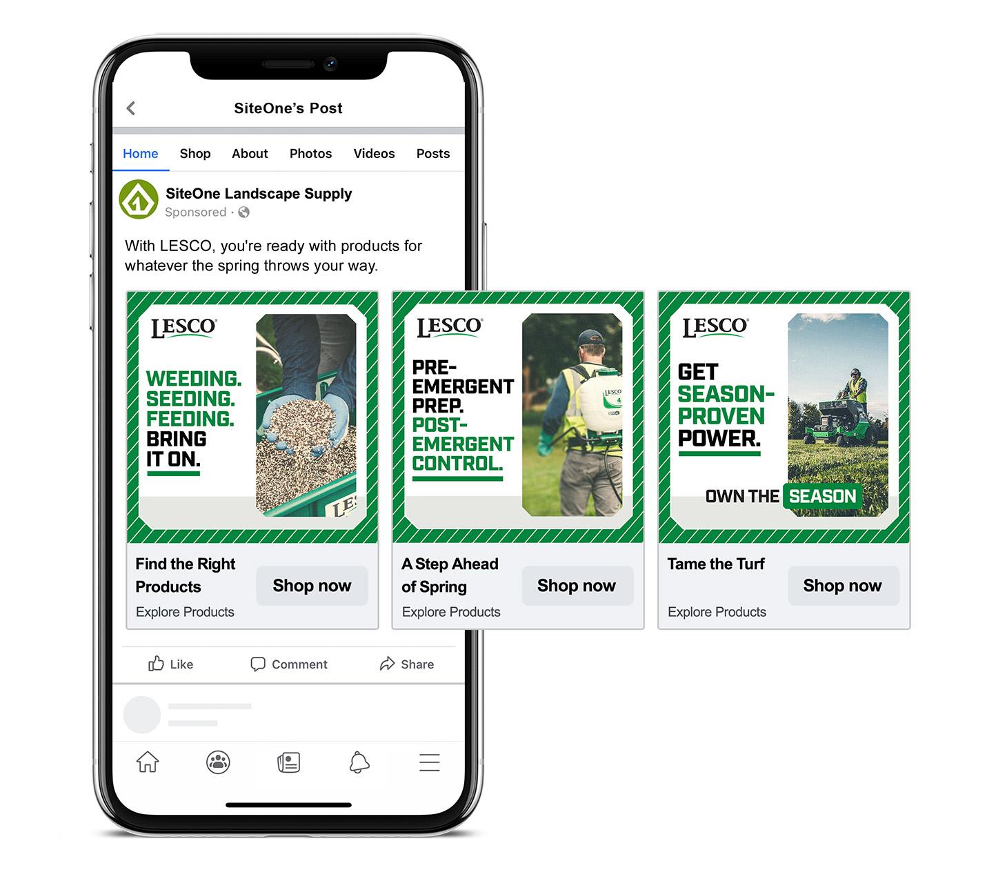 LESCO Own the Season Social Carousel