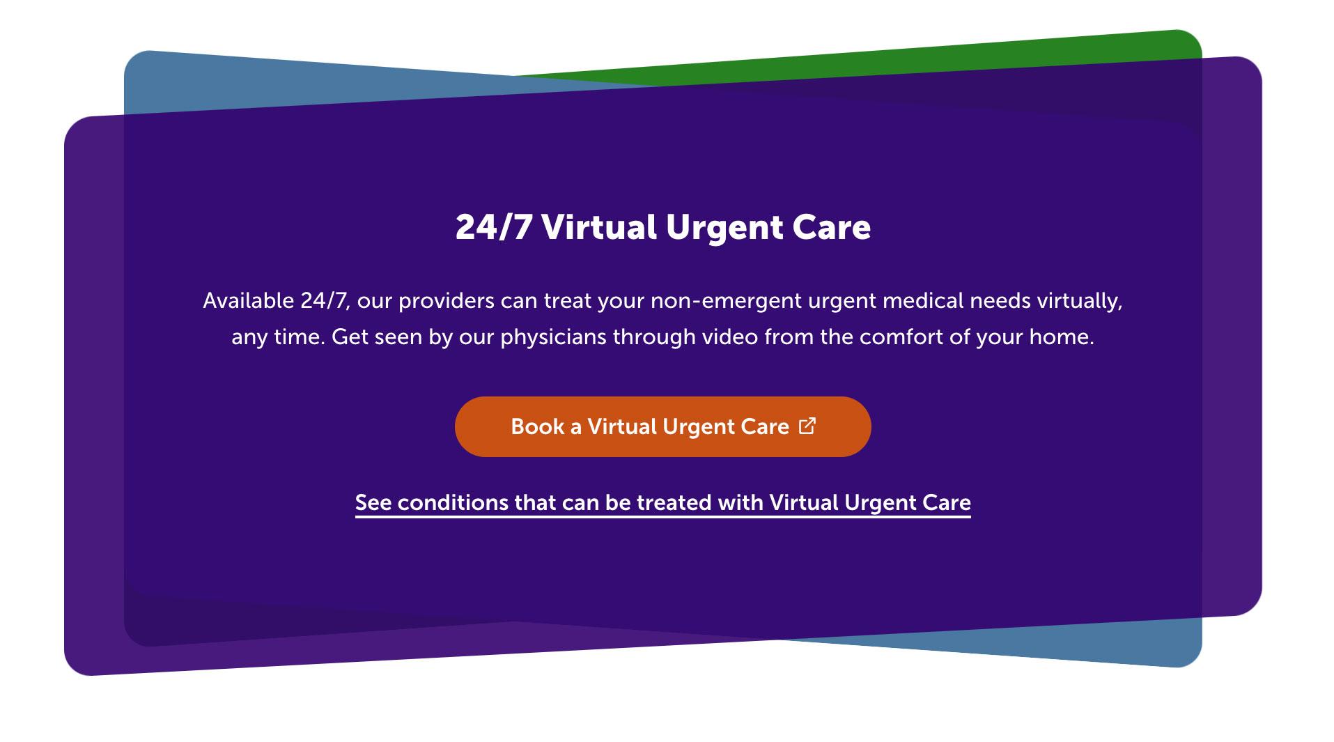 MemorialCare.org Urgent Care Callout