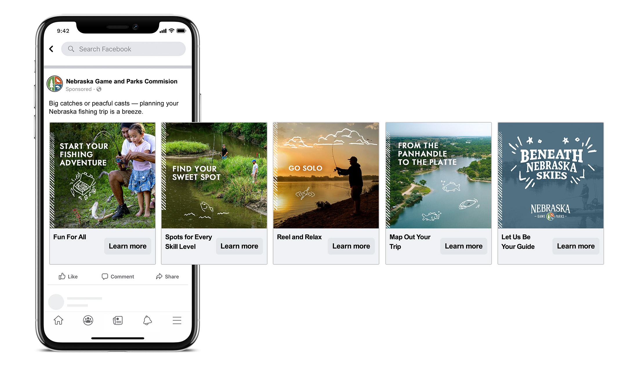 Nebraska Game & Parks Find Your Fishing Sweet Spot Social Carousel