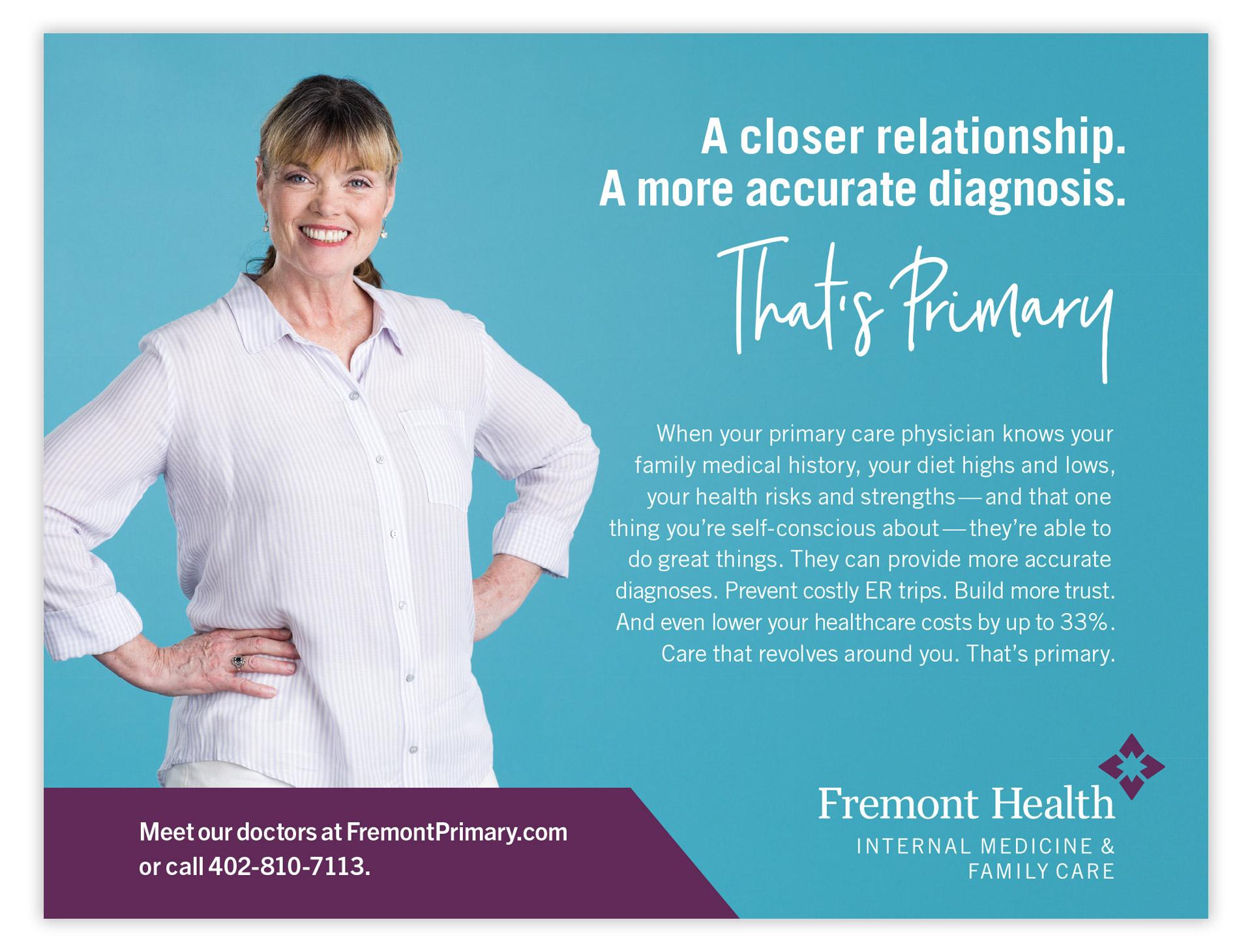 Fremont Health: That's Primary Print Ad