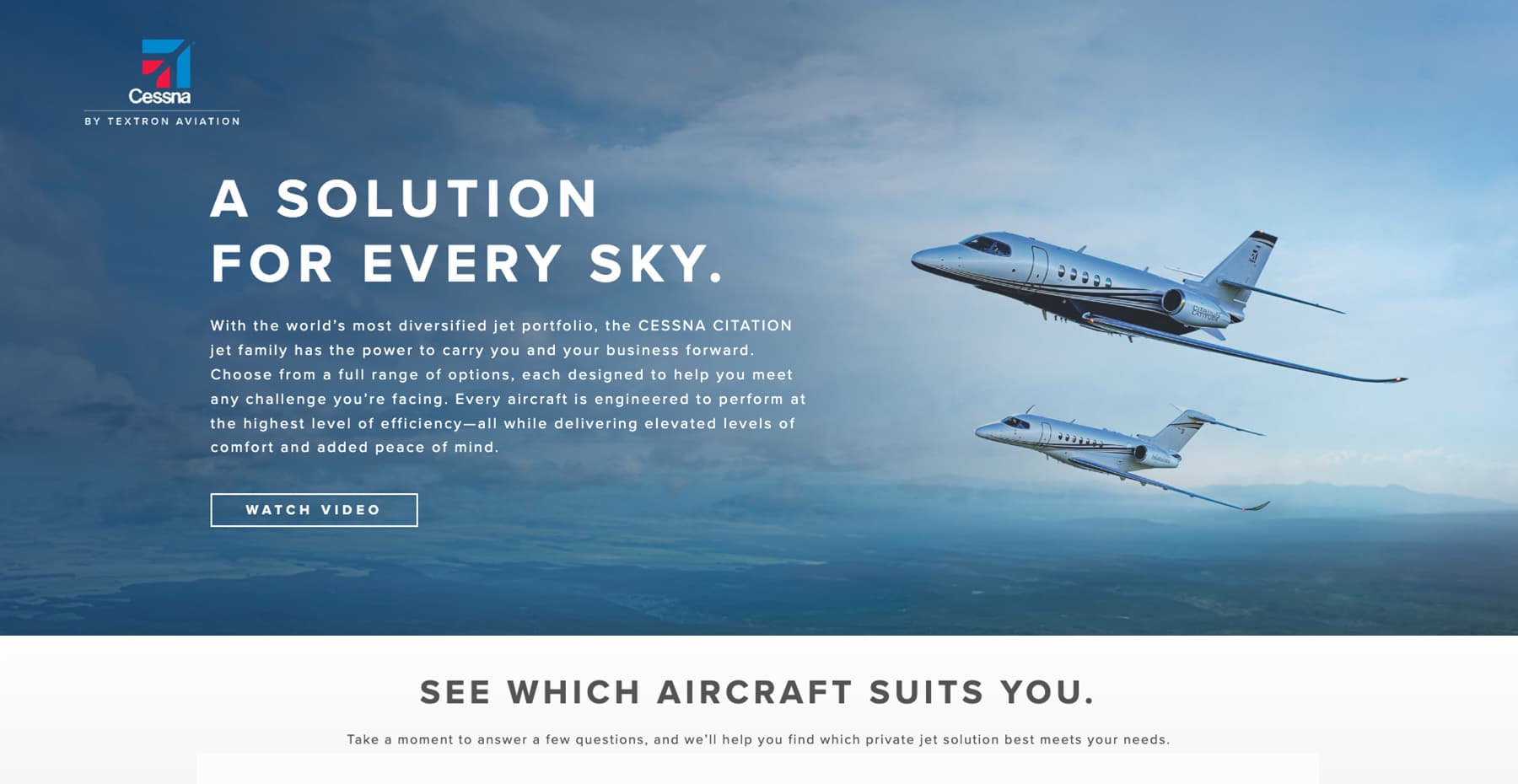 Textron Aviation A Solution for Every Sky Desktop Website